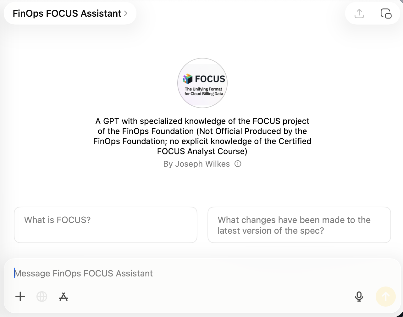 FOCUS Practitioner's GPT screenshot